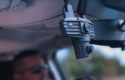 In-car camera in police cruiser
